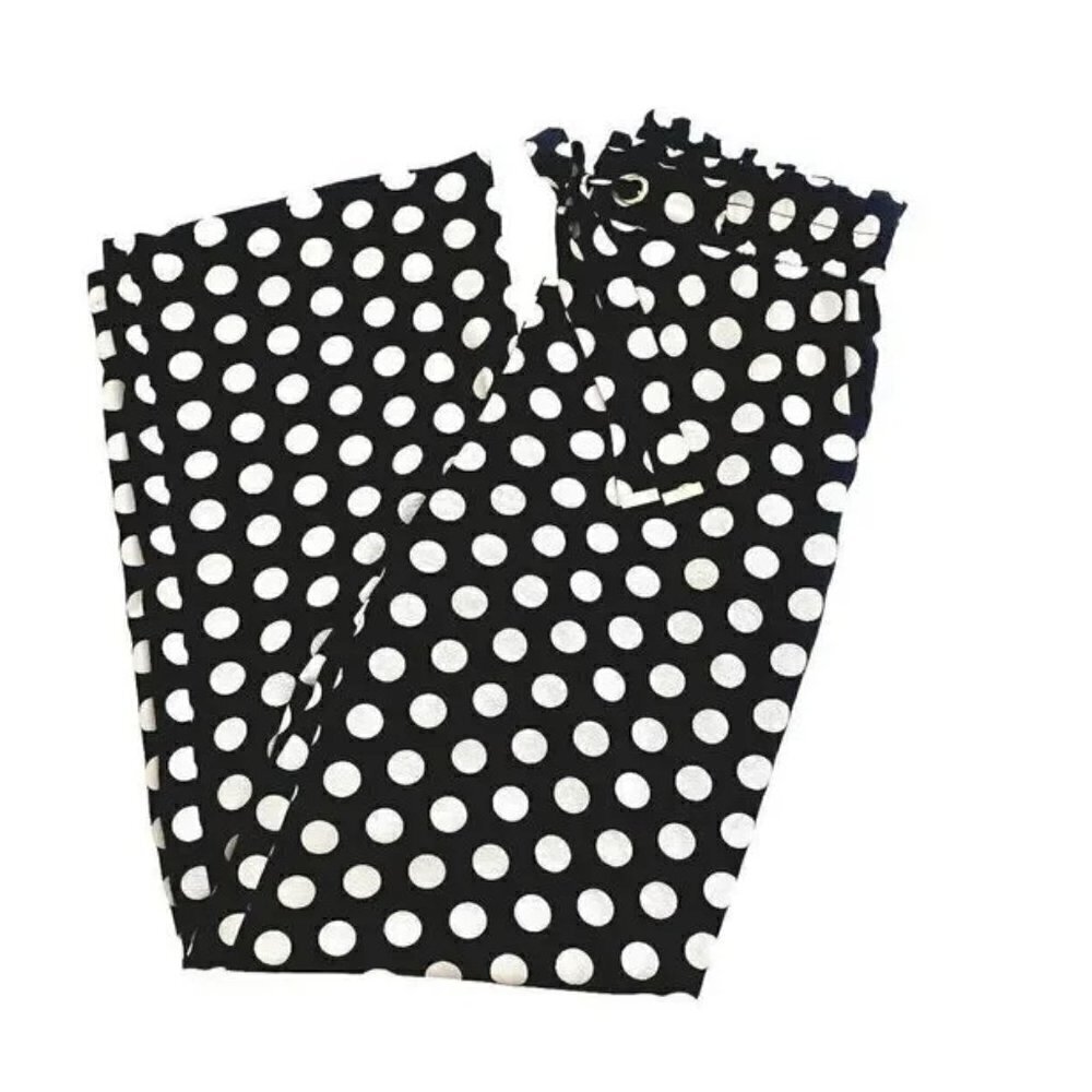 New Michael Kors‎ Polka Dot Wide Leg Capris Pockets Black White Size S
